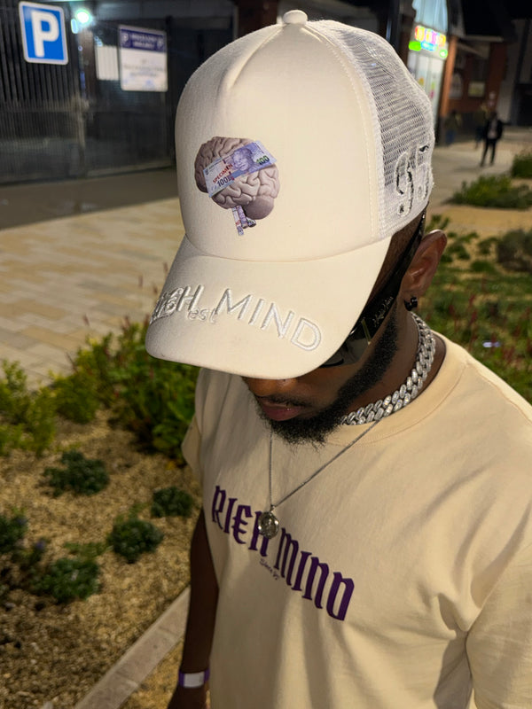 “TH€ BRAIN” BLACK & BEIGE CAP
